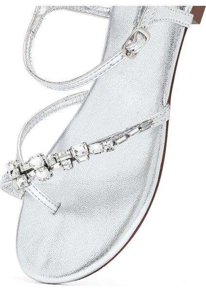 Kadın Siyah Taşlı Parmak Arası Sandalet 25sfe482914