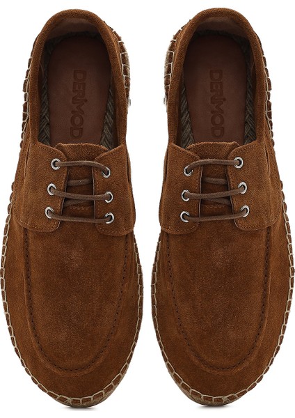 Erkek Taba Süet Deri Espadril 25SFD616210