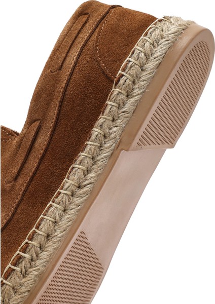 Erkek Taba Süet Deri Espadril 25SFD616210
