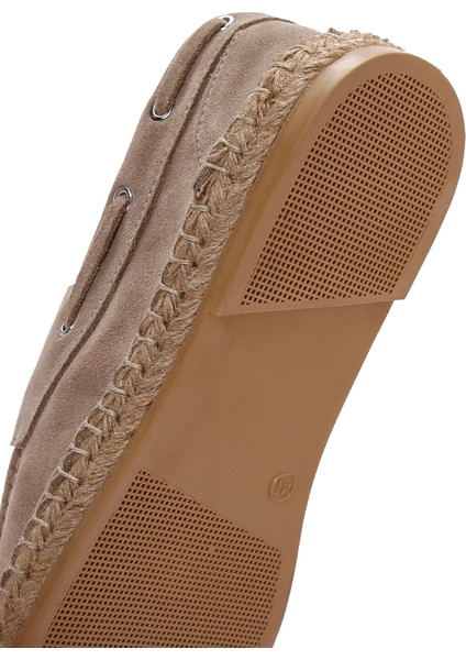 Erkek Bej Süet Deri Espadril 25SFD616210