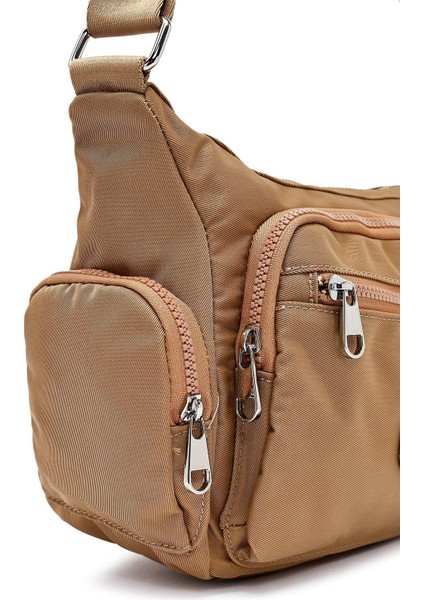 Kadın Bej Kumaş Çapraz Çanta 25SBD27596F