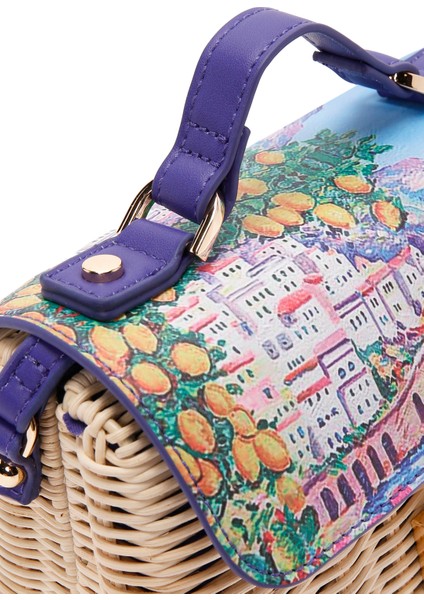 Kadın Çok Renkli Uzun Askılı Hasır Çapraz Çanta 25SBD271214