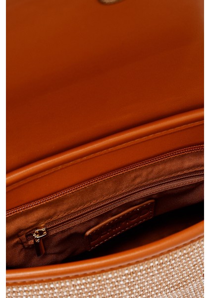 Kadın Taba Uzun Askılı Hasır Çapraz Çanta 25SBD275014