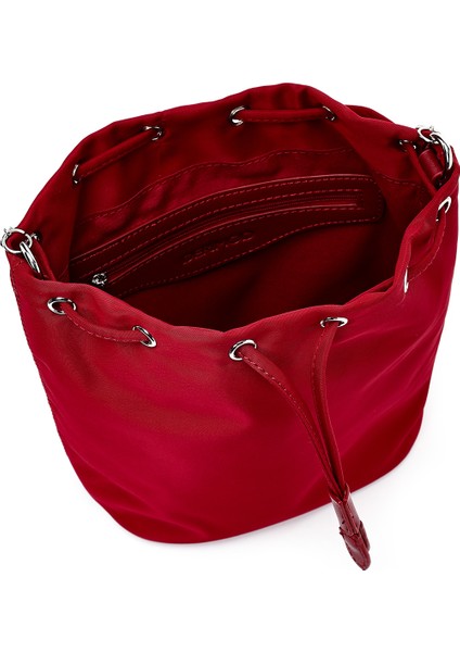 Kadın Kırmızı Taşlı Kumaş Omuz Çantası 25SBD27406F