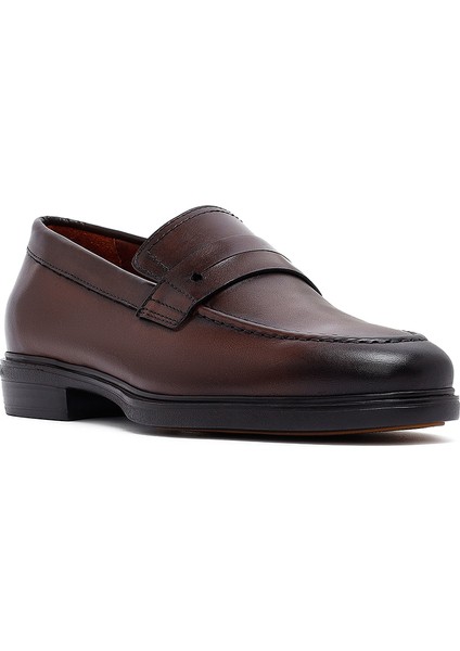 Erkek Kahverengi Deri Loafer 25sfd724118