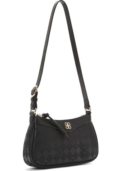 Kadın Siyah Baskılı Çapraz Çanta 25SBD201726