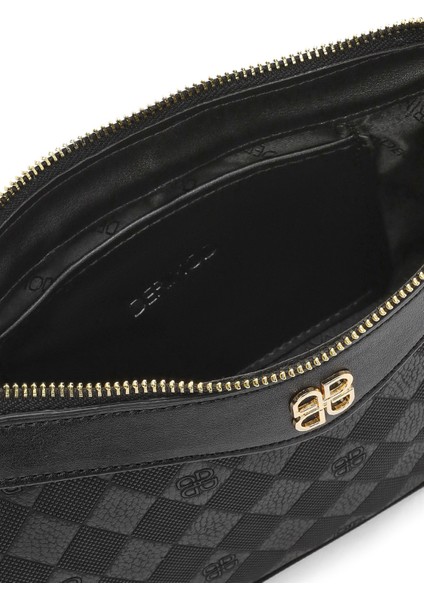 Kadın Siyah Baskılı Çapraz Çanta 25SBD201726