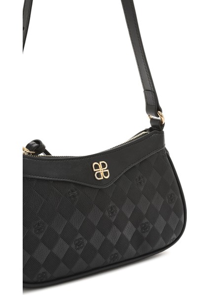 Kadın Siyah Baskılı Çapraz Çanta 25SBD201726