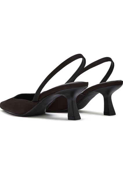 Kadın Leopar Arkası Açık Kısa Ince Topuklu Ayakkabı 25sfe40296f