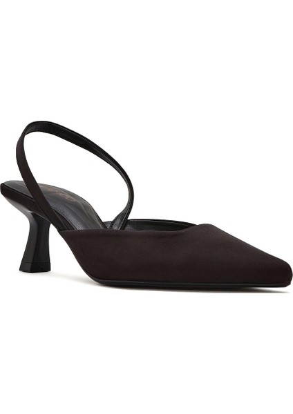 Kadın Leopar Arkası Açık Kısa Ince Topuklu Ayakkabı 25sfe40296f