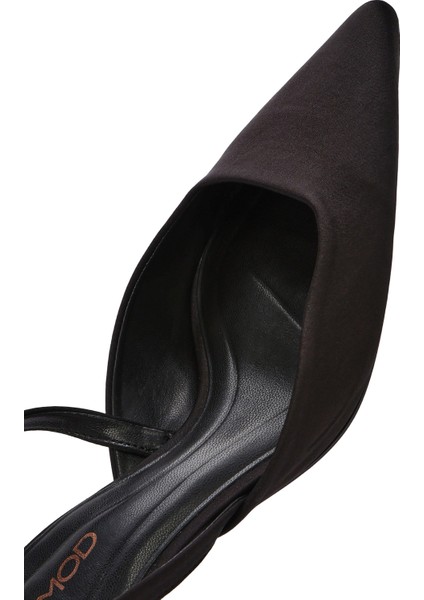 Kadın Leopar Arkası Açık Kısa Ince Topuklu Ayakkabı 25sfe40296f