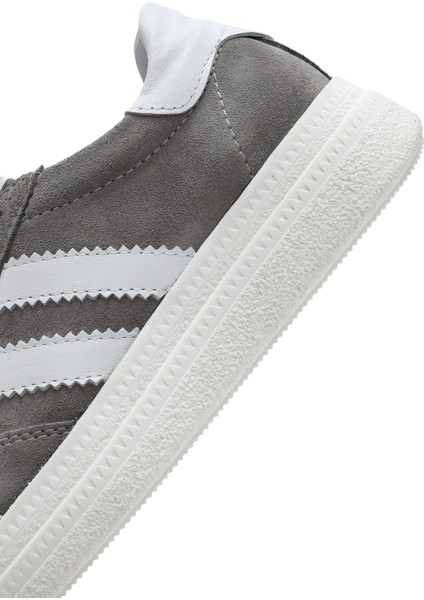 Kadın Gri Bağcıklı Kalın Tabanlı Süet Deri Sneaker 25SFD511010