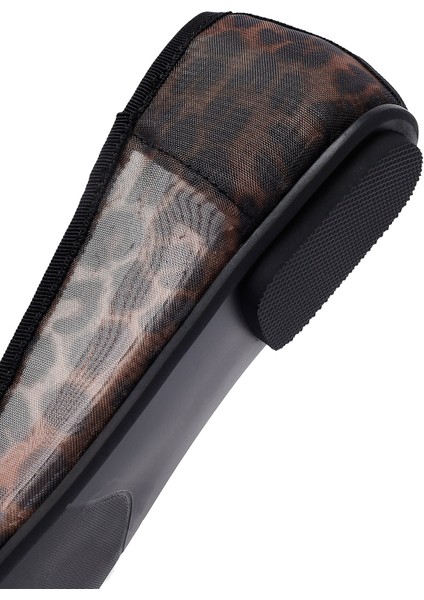 Kadın Leopar Desenli Suni Deri Babet Düz Taban