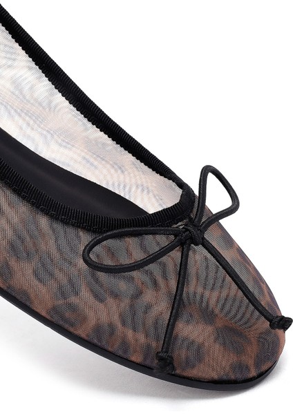 Kadın Leopar Desenli Suni Deri Babet Düz Taban