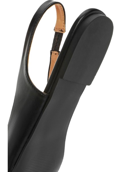 Kadın Siyah Arkası Açık Klasik Babet 25SFE402418