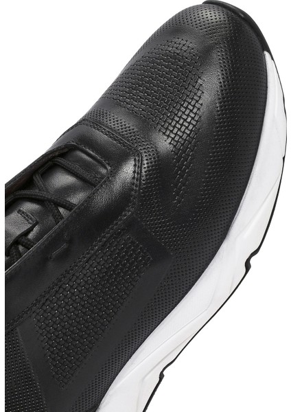 Erkek Siyah Bağcıklı Deri Sneaker 25SFD612118