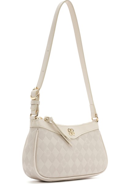 Kadın Krem Baskılı Çapraz Çanta 25SBD201726