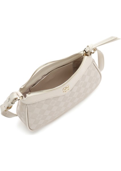 Kadın Krem Baskılı Çapraz Çanta 25SBD201726