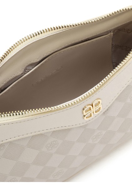 Kadın Krem Baskılı Çapraz Çanta 25SBD201726