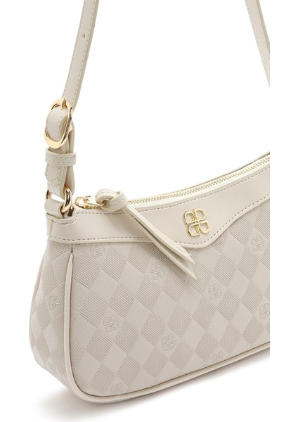 Kadın Krem Baskılı Çapraz Çanta 25SBD201726