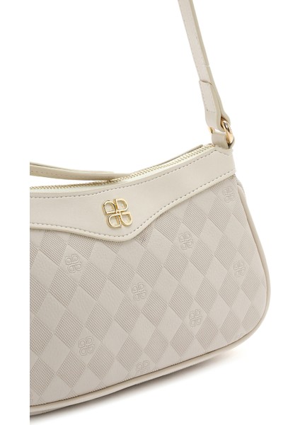 Kadın Krem Baskılı Çapraz Çanta 25SBD201726