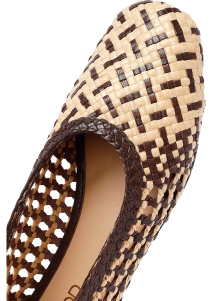 Kadın Kahverengi Hasır Deri Babet 25SFD5512M7