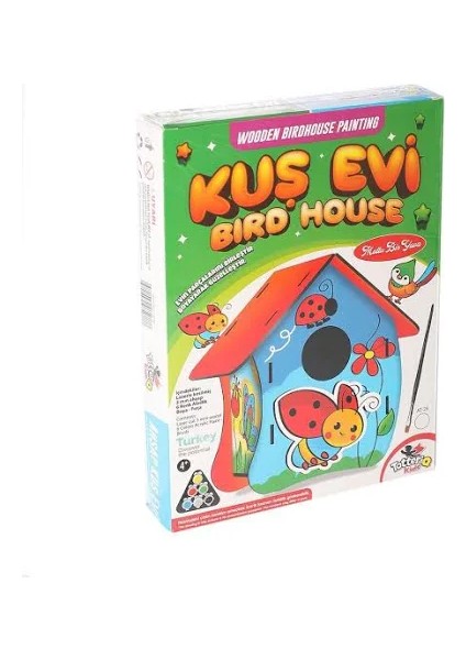 Ahşap Demonte Kuş Evi Boyama Etkinlik Seti fiyatları