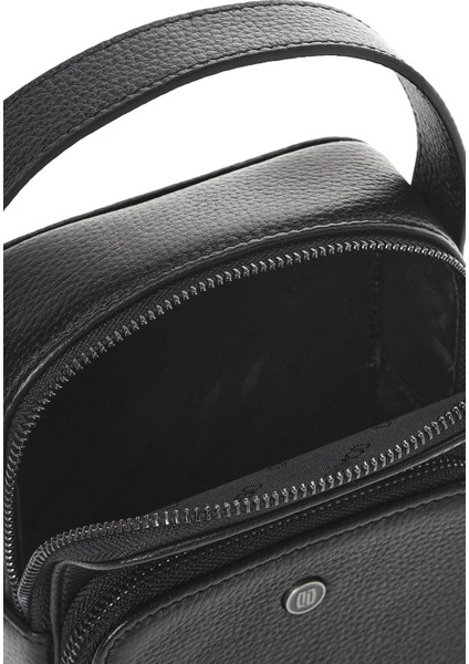 Erkek Siyah Uzun Askılı Deri El Çantası 25sbd3501ft