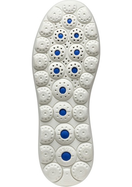 Kadın Mavi D Spherica Ec4.d - Em. Tex + Sy Bağcıklı Desenli Kalın Tabanlı Sneaker D55TCD0DSBCC4005