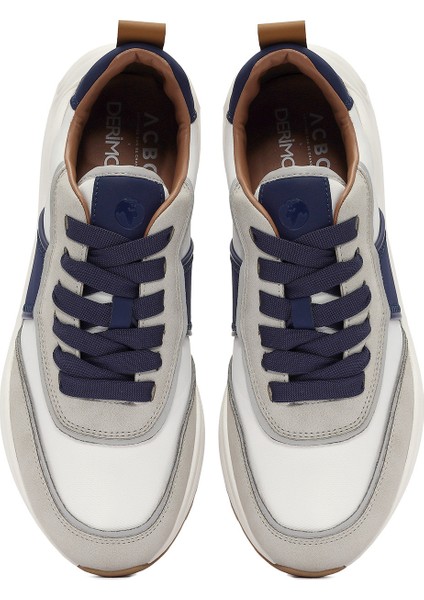 Acbc x Derimod Erkek Bej Bağcıklı Kalın Tabanlı Sneaker 25SFD78066F