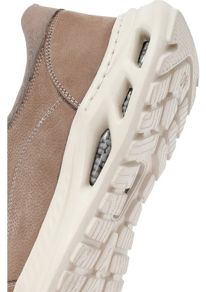 Erkek Vizon Bağcıklı Nubuk Deri Sneaker 25SFD6760V3