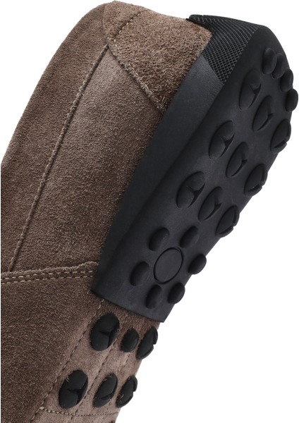 Erkek Vizon Süet Deri Loafer 25SFD654510