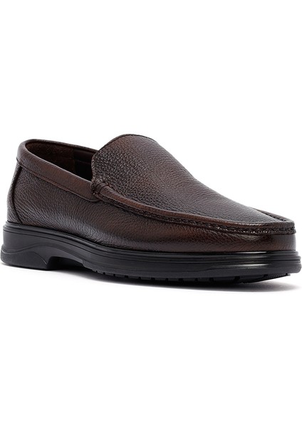 Erkek Kahverengi Deri Comfort Loafer 25SFD6763FT