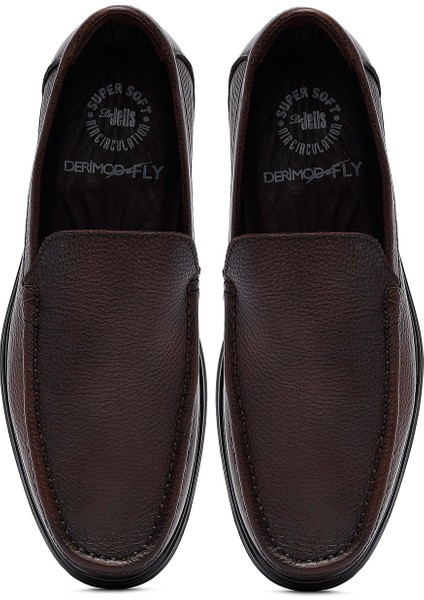 Erkek Kahverengi Deri Comfort Loafer 25SFD6763FT