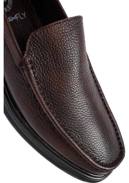 Erkek Kahverengi Deri Comfort Loafer 25SFD6763FT
