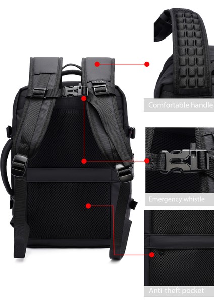 D-Pack Erkek Siyah Kumaş Sırt Çantası 24WBD30236F