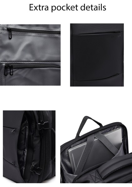 D-Pack Erkek Siyah Kumaş Sırt Çantası 24WBD30236F