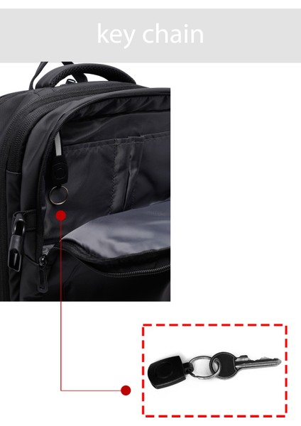 D-Pack Erkek Siyah Kumaş Sırt Çantası 24WBD30236F