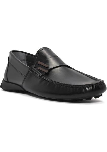 Erkek Siyah Deri Casual Ayakkabı 25SFD654518