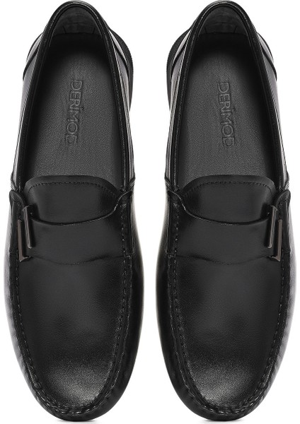 Erkek Siyah Deri Casual Ayakkabı 25SFD654518