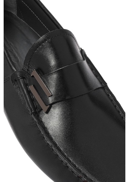 Erkek Siyah Deri Casual Ayakkabı 25SFD654518