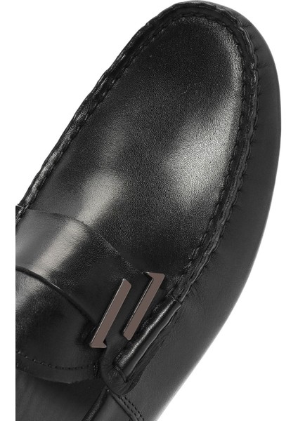 Erkek Siyah Deri Casual Ayakkabı 25SFD654518