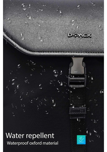D-Pack Erkek Siyah Deri Sırt Çantası 24WBD302614
