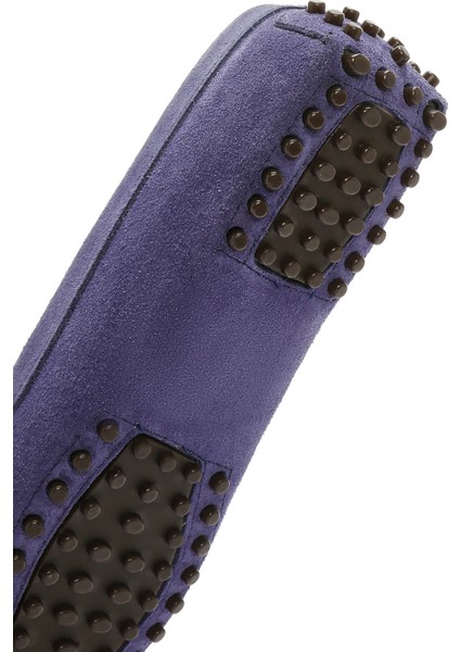 Kadın Lacivert Süet Deri Loafer 25SFD291010