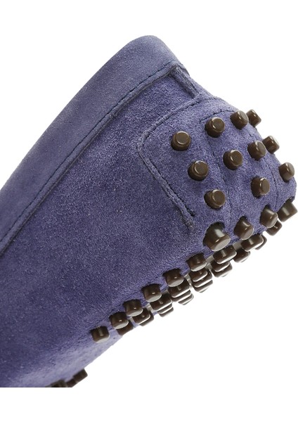 Kadın Lacivert Süet Deri Loafer 25SFD291010