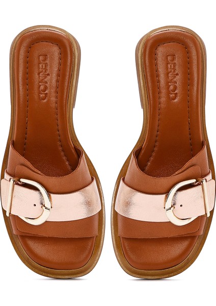 Kadın Taba Tokalı Deri Terlik 25SFD361414