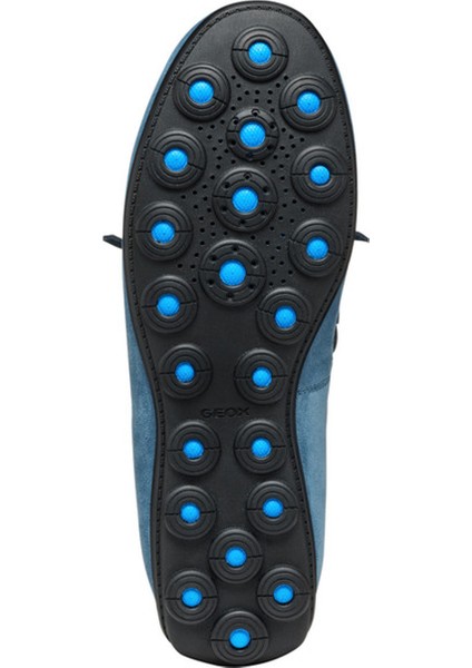 Erkek Mavi U Spherica EC16 B - Suede Süet Deri Casual Loafer U55HYB00022C4005