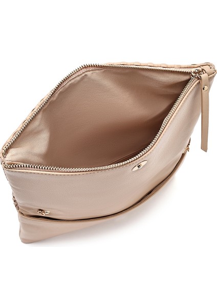 Kadın Kahverengi Uzun Zincir Askılı Örgülü Portföy Çanta 25SBD293429