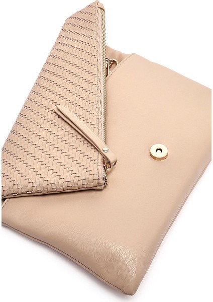 Kadın Kahverengi Uzun Zincir Askılı Örgülü Portföy Çanta 25SBD293429