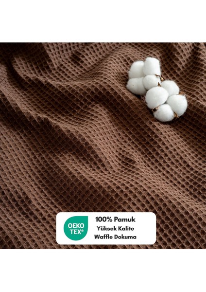 Kahverengi Çift Kişilik Hafif ve Havadar Waffle Pike, %100 Pamuk, Yüksek Kalite fiyatları